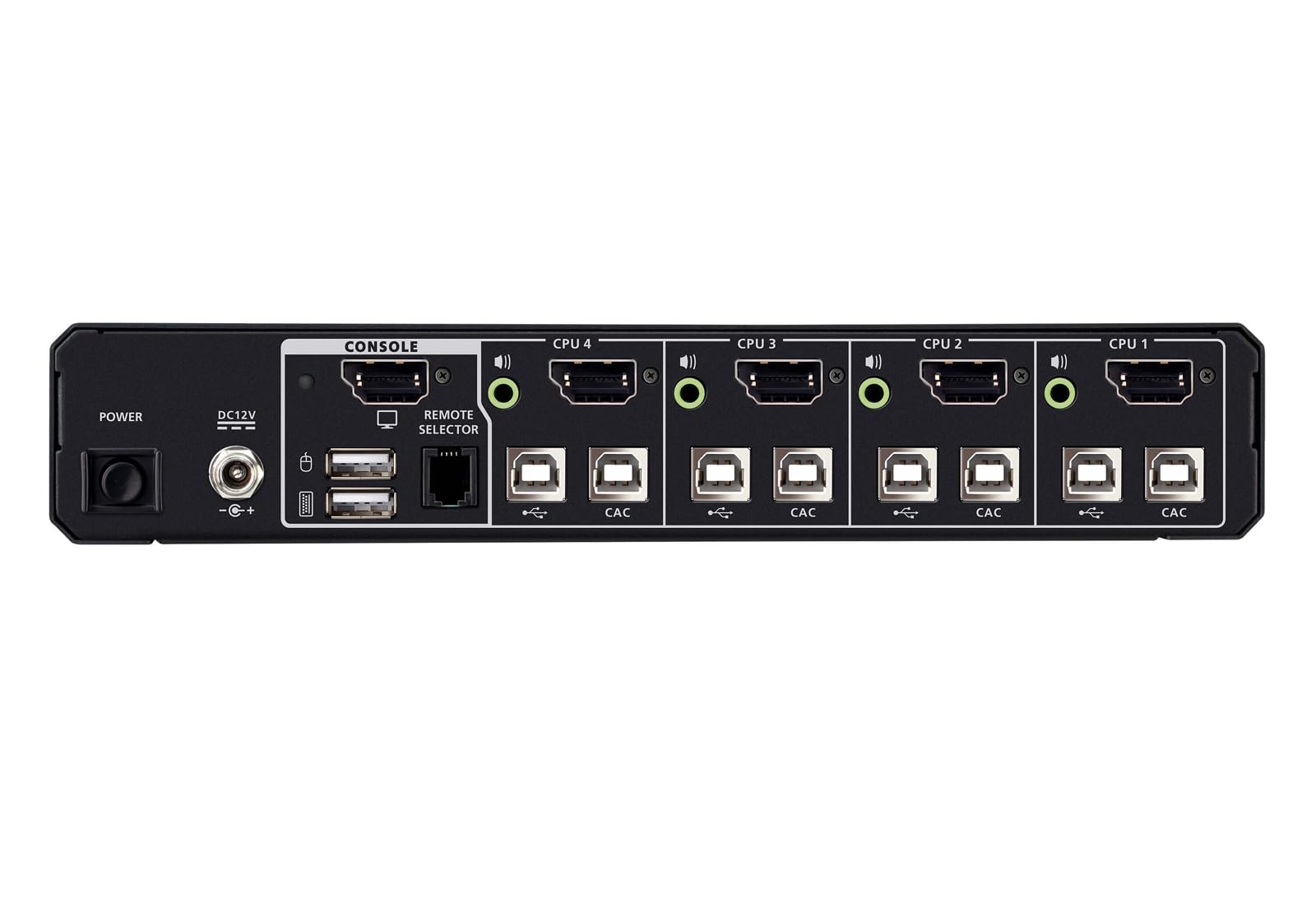 ATEN CS1184DPH4C Commutateur KVM Universel sécurisé 4 Ports USB 5K DP/HDMI à écran Unique avec Lecteur de Cartes