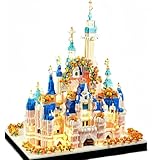 Bivoyud ミニビルディングブロックセット、ビルディングブロック城、知育玩具、プリンセス城、子供用ビルディングブロックおもちゃ、プリンセスドリームキャッスル、DIY建設おもちゃ、子供用ギフト (【秋】大型ガーデンキャッスル＋照明＋ツール)