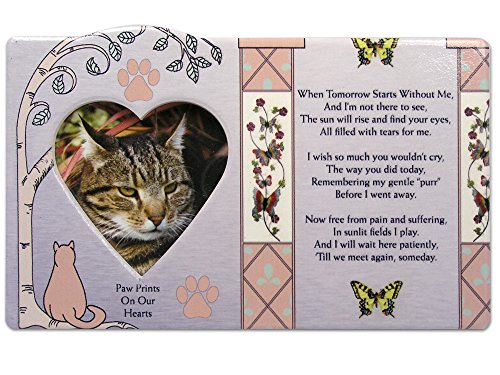BANBERRY Designs Cat Memorial Message Photo Frame Remembrance Plaque
