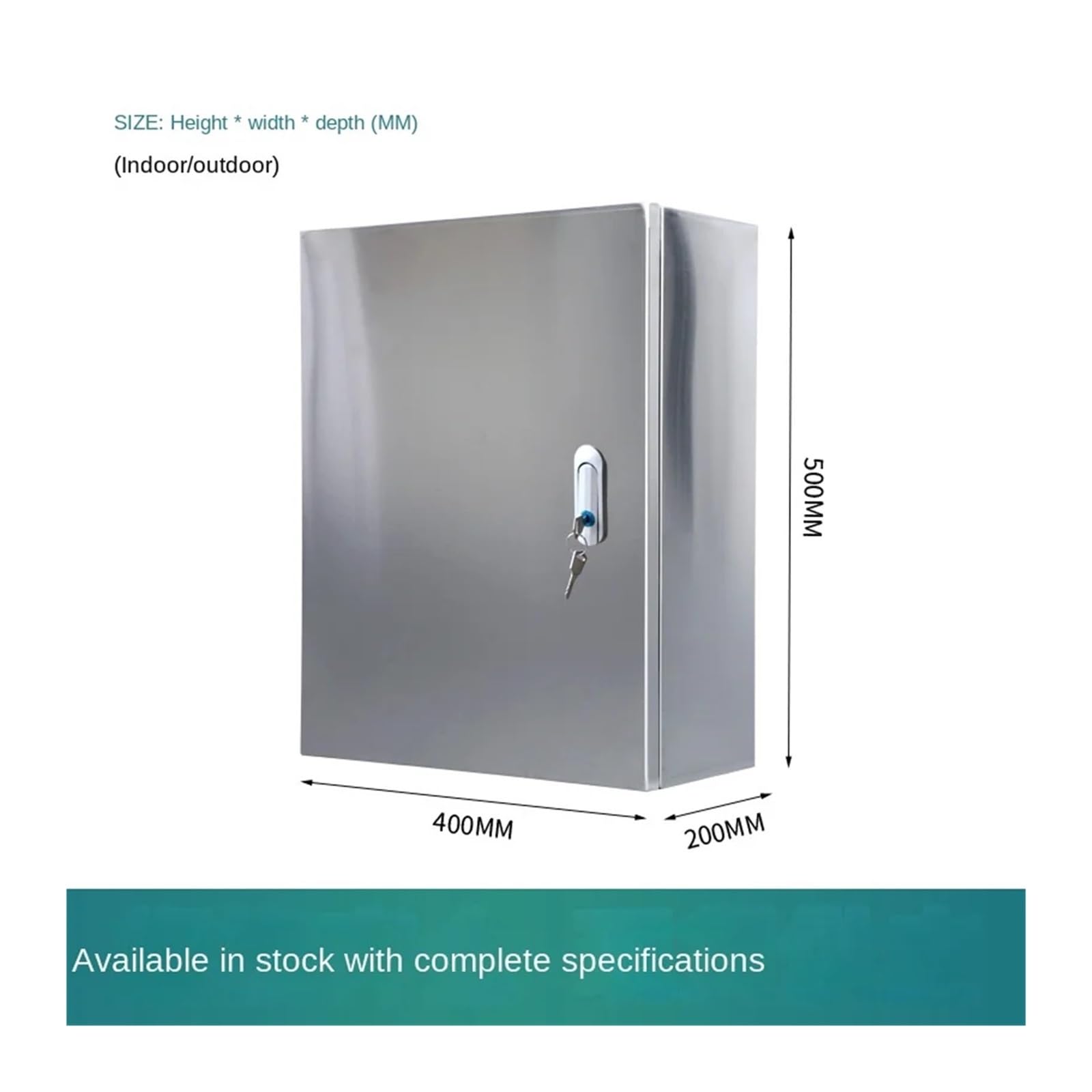 304 wandmontierte Edelstahlgehäuse, wasserdichter elektrischer Verteilerkasten aus Edelstahl, industrielle Schalttafel aus Stahl(GBJ3-500 400 200)