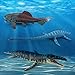 Realistic 10Inch Large Prehistoric Sea Creatures Toys for Kids 3PCS Replica of Plesiosaur Figures Gift Ocean Life Collection Sea Animals for Toddler Boys Dino Toy