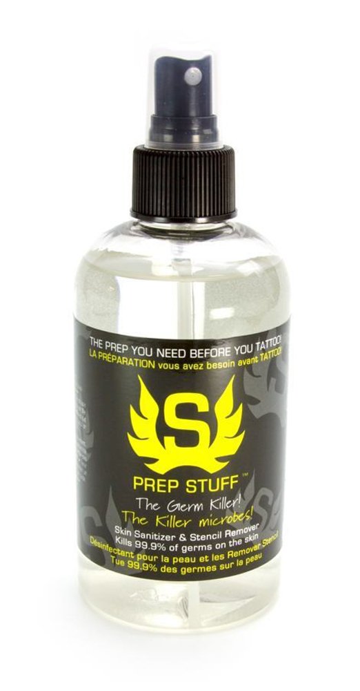 Stencil Stuff Tattoo Prep Formula - 8oz Bottle, Kills 99.9% of Germs, Holds Stencil Strongly, Quantity: 1