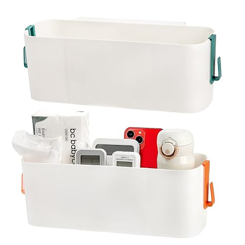 Yopay 2 Pack Bedside Caddy Organizer, Plastic Bunk Bed Shelf,