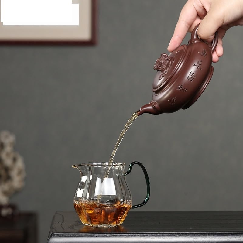 Czajnik do herbaty 300 ml, retro fioletowy czajnik Master Purple Mud Kettle, chiński zestaw do herbaty Zisha, chiński czajniczek do herbaty, mleka, kawy, czajnik biurowy