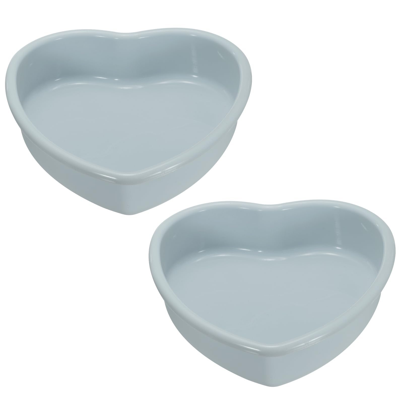 uxcell Lot de 2 moules à gâteau en silicone en forme de cœur, 30,5 cm, anti-adhésifs, pour gâteaux, muffins, gâteau au fromage, gris
