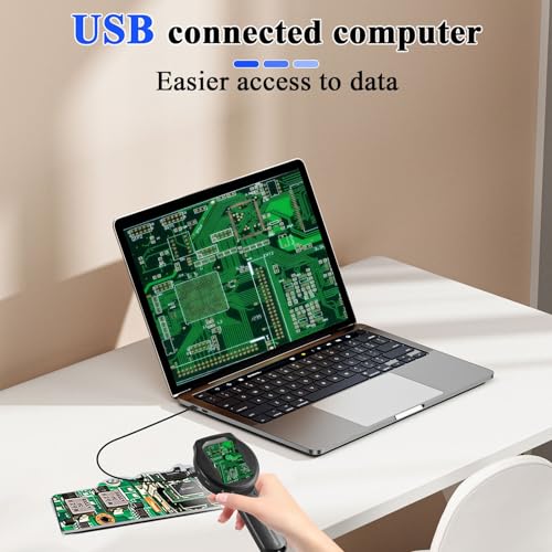 Image of Microscope, Digital Microscope,Holding Magnifying Glasses，2.8'' IPS Eye-Protecting Screen,2 MP,4 Zoom Buttons,1000x Magnification,15 LED Lights,with 8GB Card Christmas,Birthday,Edu Gifts.