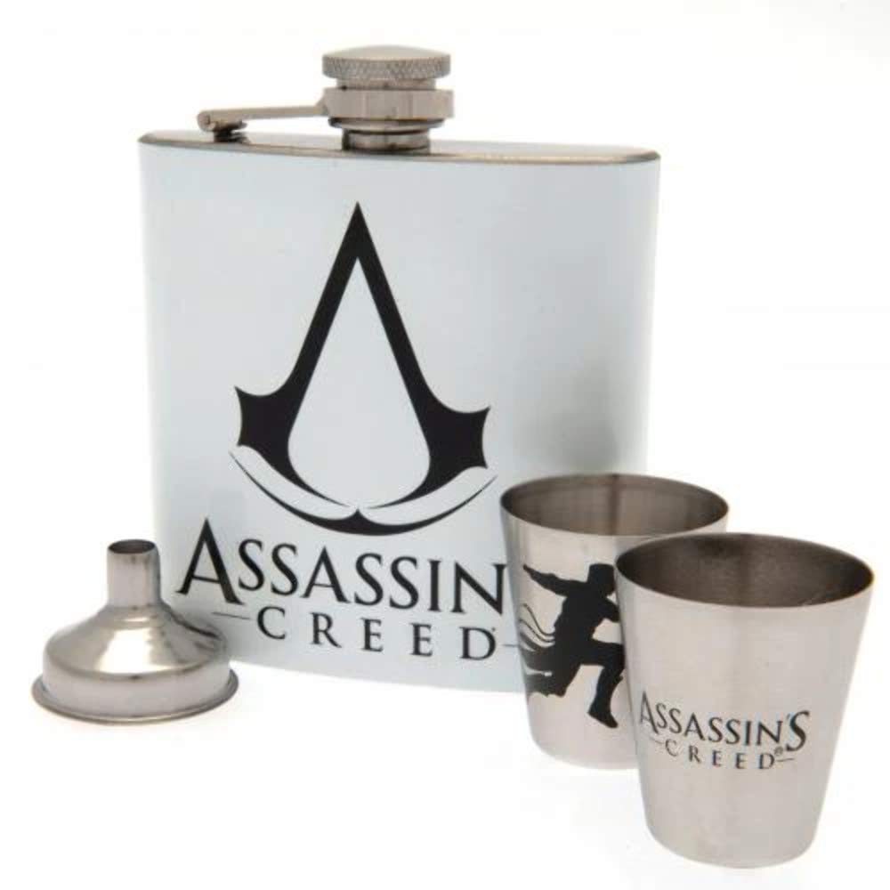 Gb Eye Multi-Colour Ltd, Assassins Creed, Logo, Hip Flask Set