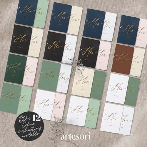 ARTESORI-Wedding-Vow-Book-for-Her-Him-Soft-Touch-Gold-Foil-Engraving-28-Lined-Pages-Wedding-Vow-Books-His-and-Hers-Wedding-Essentials-Wedding-Registry-Ideas-His-and-Hers-Gifts-Ivory-Black ARTESORI Wedding Vow Book for Her Him Soft Touch Gold Foil Engraving 28 Lined Pages Wedding Vow Books His and Hers Wedding Essentials Wedding Registry Ideas His and Hers Gifts Ivory Black