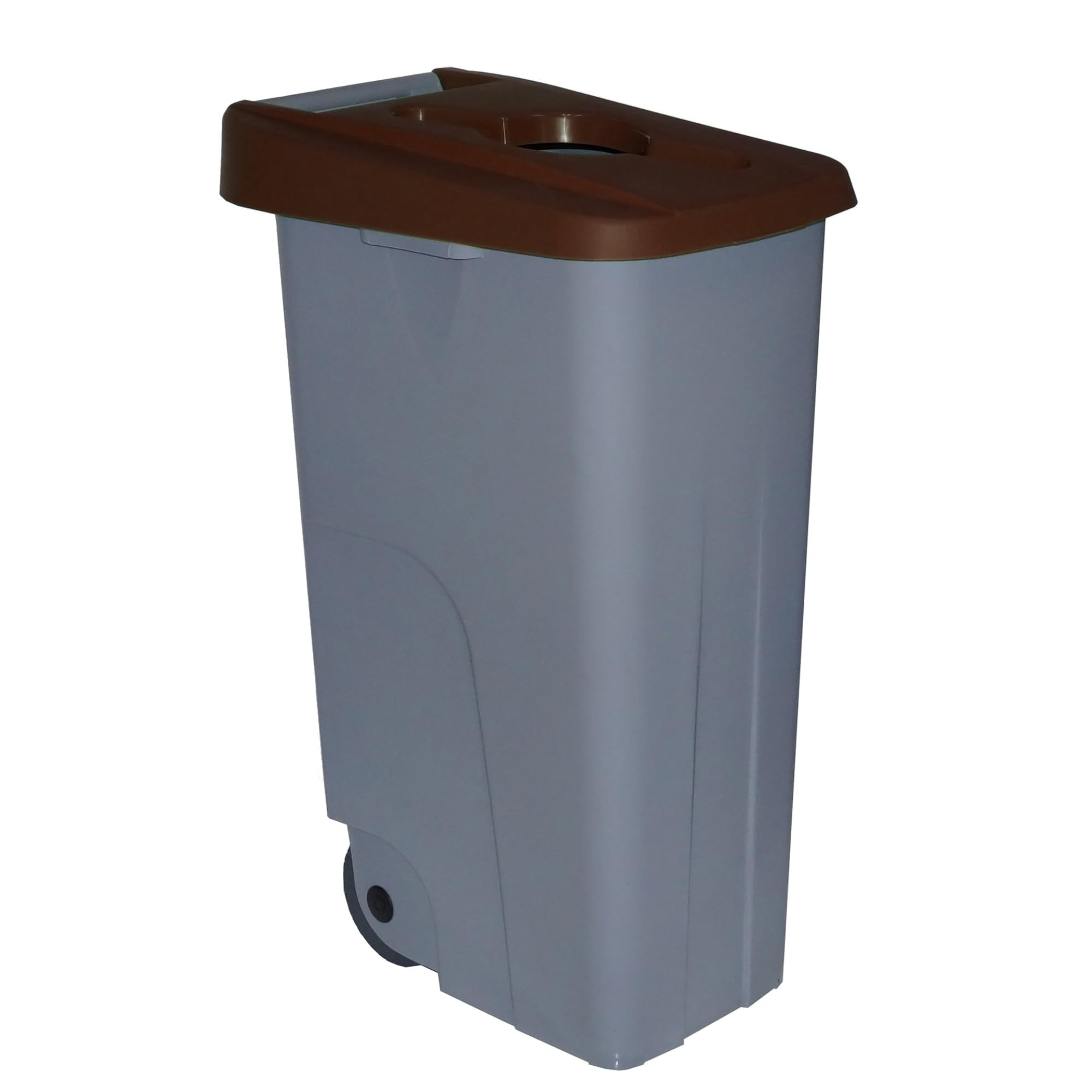 WELL HOME MOBILIARIO & DECORACIÓN Contenedor Abierto 85L Marrón H.76cm + Rollo 10 bolsas de basura 100L