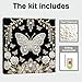 DIY Diamond Pearl Painting Kit for Adults Handmade DIY All-Pearl Dot Painting, 3D Gemstone Art Crafts for Gift Elegant Home Wall Decor-Butterfly-2