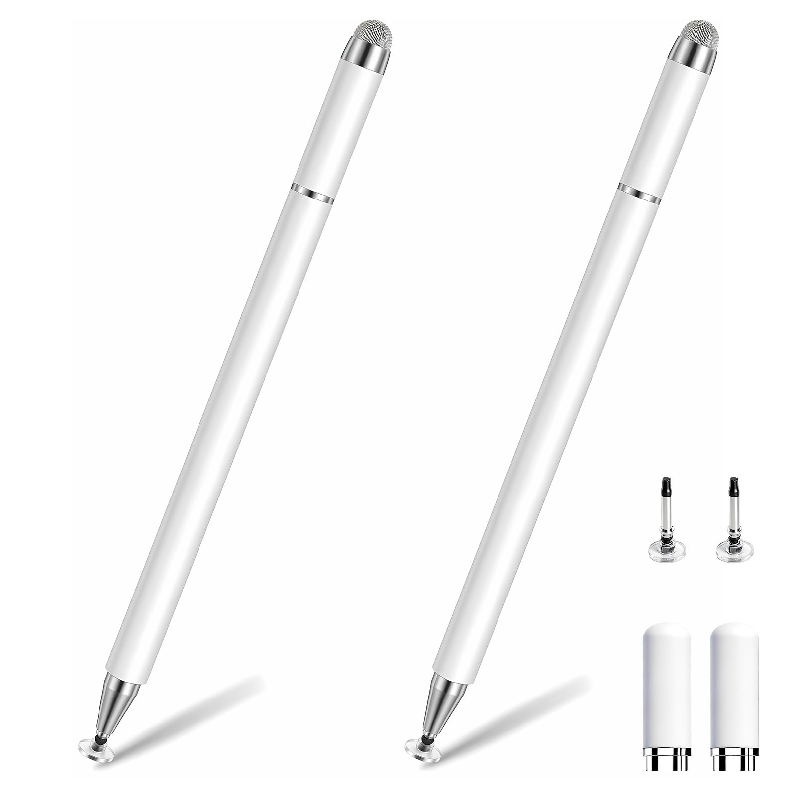 2 rysiki do tabletu AMZ Fire Max 11, Fire HD 10/8/7, iPad, Android, Honor Pad, XIAOMI, Redmi PadSE Tab, ekran dotykowy, biały