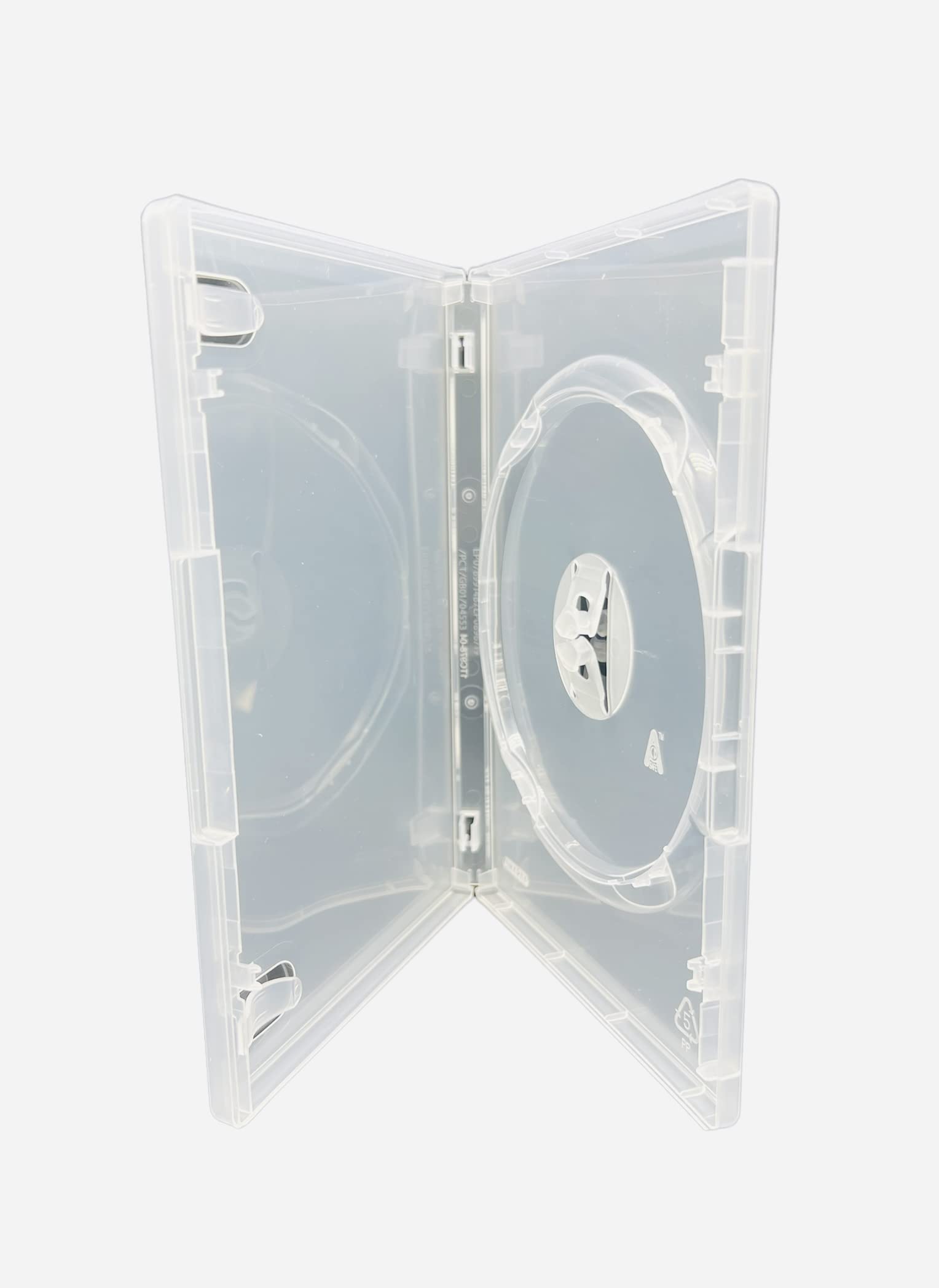 50 custodie trasparenti Amaray per DVD, CD, BLU RAY, con clip per vassoio aggiuntivo, clip per libretto, custodia esterna per intarsio artistico. Confezione in confezione Dragon Trading