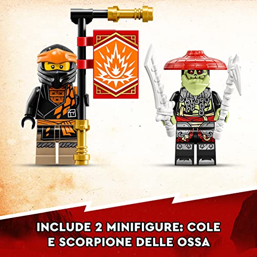 NINJAGO Drago di Terra di Cole - EVOLUTION, Drago Giocattolo Potenziabile per Bambini con Figura di Scorpione da Battaglia e 2 Minifigure 71782 - Lego - Immagine 5