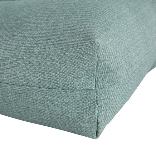 Greendale Home Fashions Outdoor 42x21-inch Seat/Back Chair Cushion (Set of 2), Seafoam by Greendale Home Fashions - Used condition - Image 4