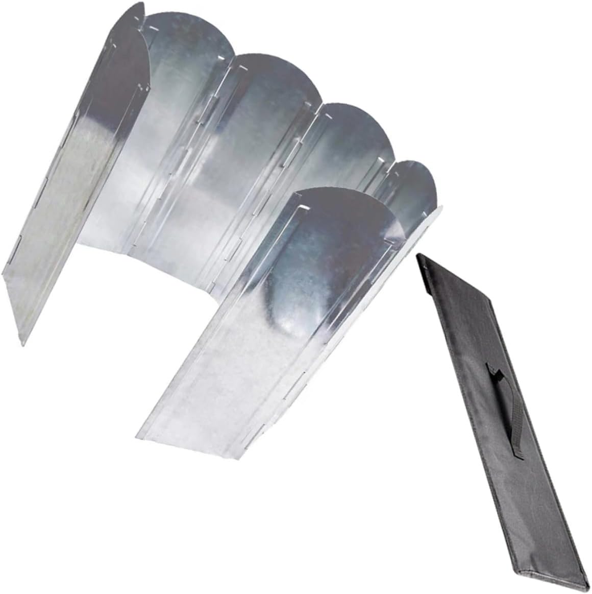 Foldable Camping Stove Windshield Windproof Grill Windscreen with Carry Bag Portable Outdoor BBQ Wind Blocker for Hiking Picnic Backpacking
