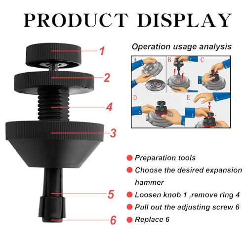 MxyVrix Universelles Kupplungszentrierwerkzeug Set, Kupplungs-Ausrichtungswerkzeug mit Zentrierdorn und Korrekturwerkzeug, Auto Kupplungsloch Korrektor, Kupplungs Korrektur Werkzeug