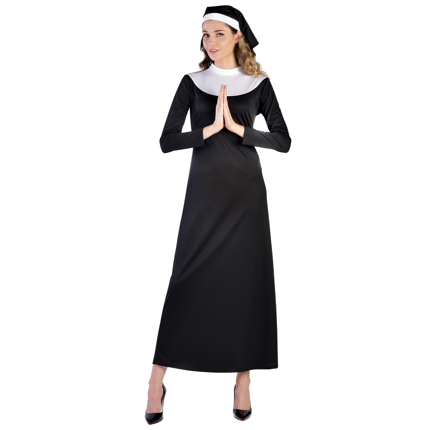 Riethmüller Damen-Kostüm heilige Nonne - Karneval Kostüm & Faschingskostüm für Erwachsene - Verkleidung & Karnevalskostüm