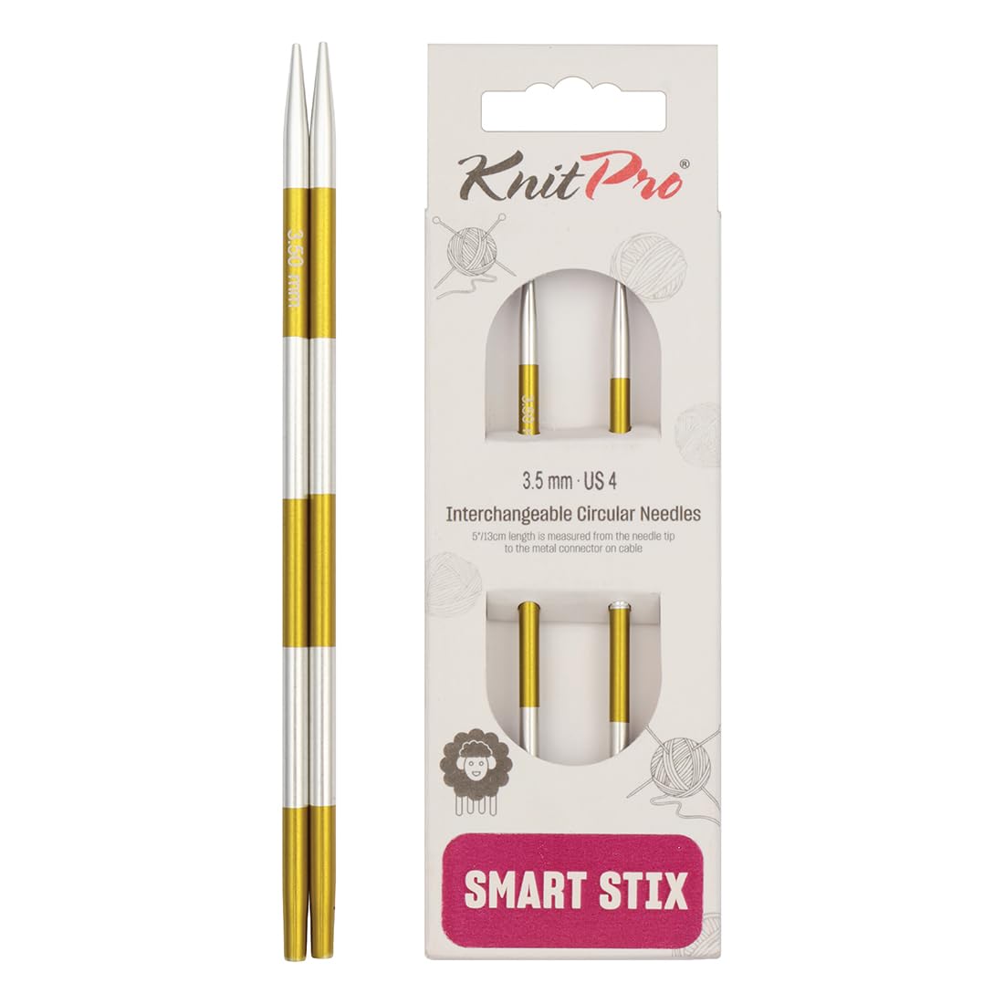 KnitPro Smartstix Interchangeable Circular Needles 5.5" (14cm) | 3.50mm