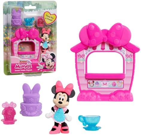 Just Play Disney Junior Minnie Mouse Mini-Spielset mit Zubehör, 4-teilig, Kinderspielzeug ab 3 Jahren