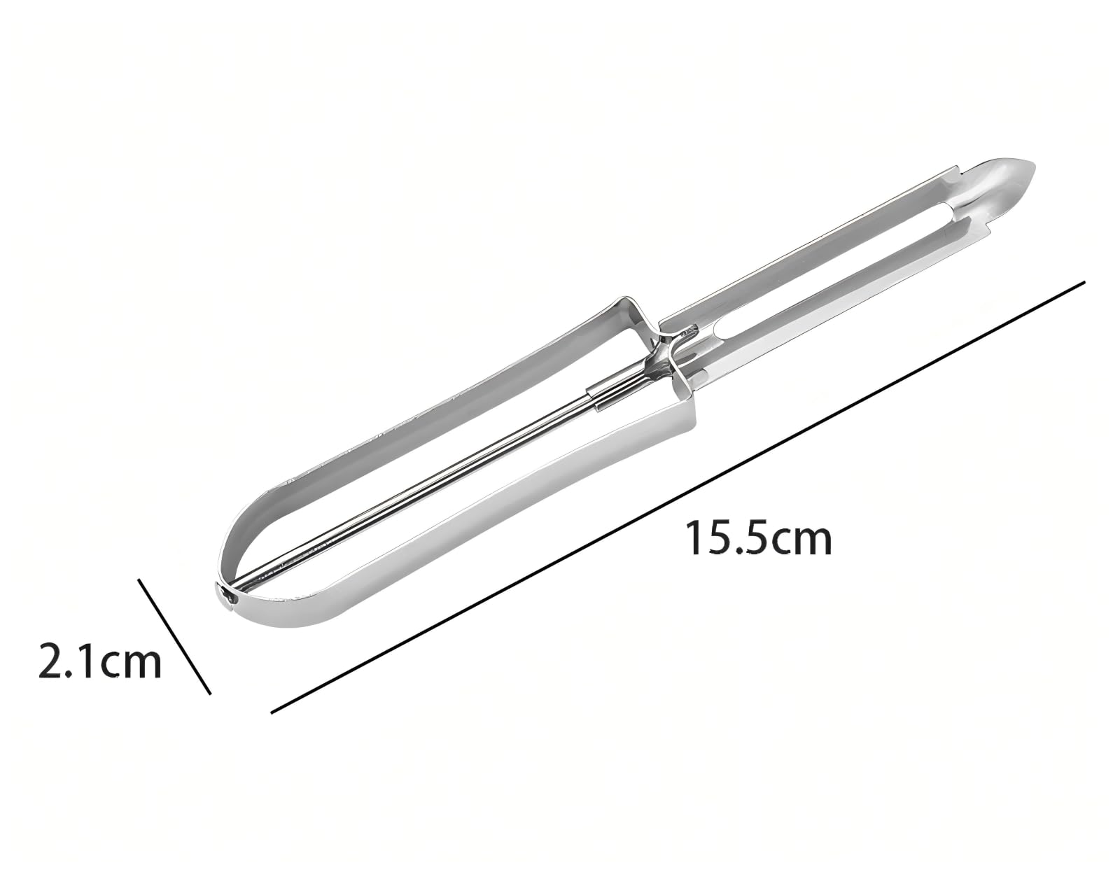 DCCQ Vegetable Peeler-Stainless Steel Blades and Ergonomic Handle for Safety and Control.Perfect Kitchen Peeler for Veggie, Fruit, Potato, Carrot, Apple - Silver