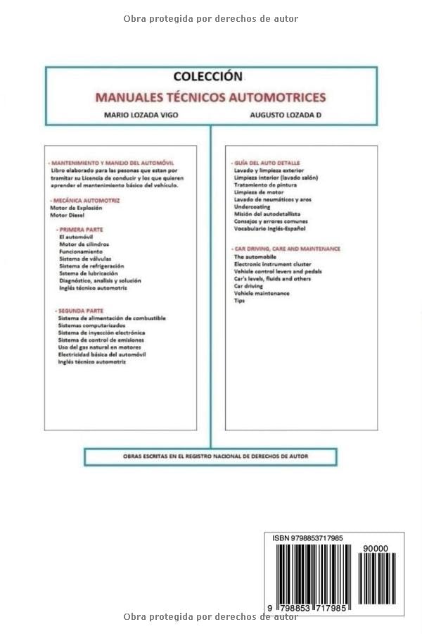Vista 2 de MECÁNICA AUTOMOTRIZ BÁSICA - PRIMERA PARTE (Spanish Edition)