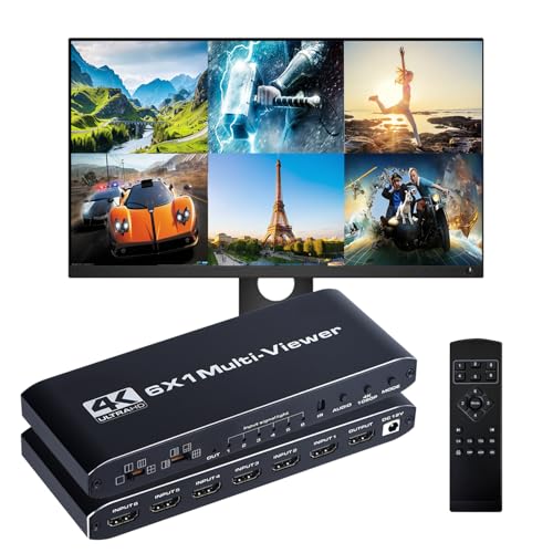 Conmutador multivisor HDMI 6x1: controle seis pantallas en un solo monitor 4K sin enredos
