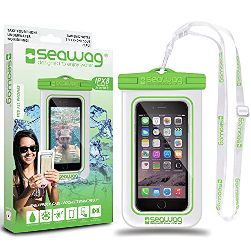 SEAWAG Germ-Free Phone Case Waterproof Case for Smartphone White/Green