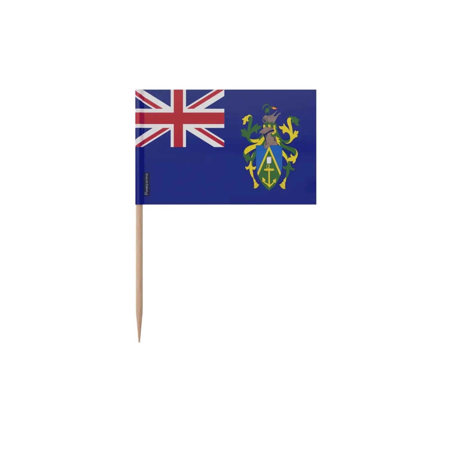 Cure-dents drapeau îles Pitcairn 12cm 100 pièces pour amuse-bouche