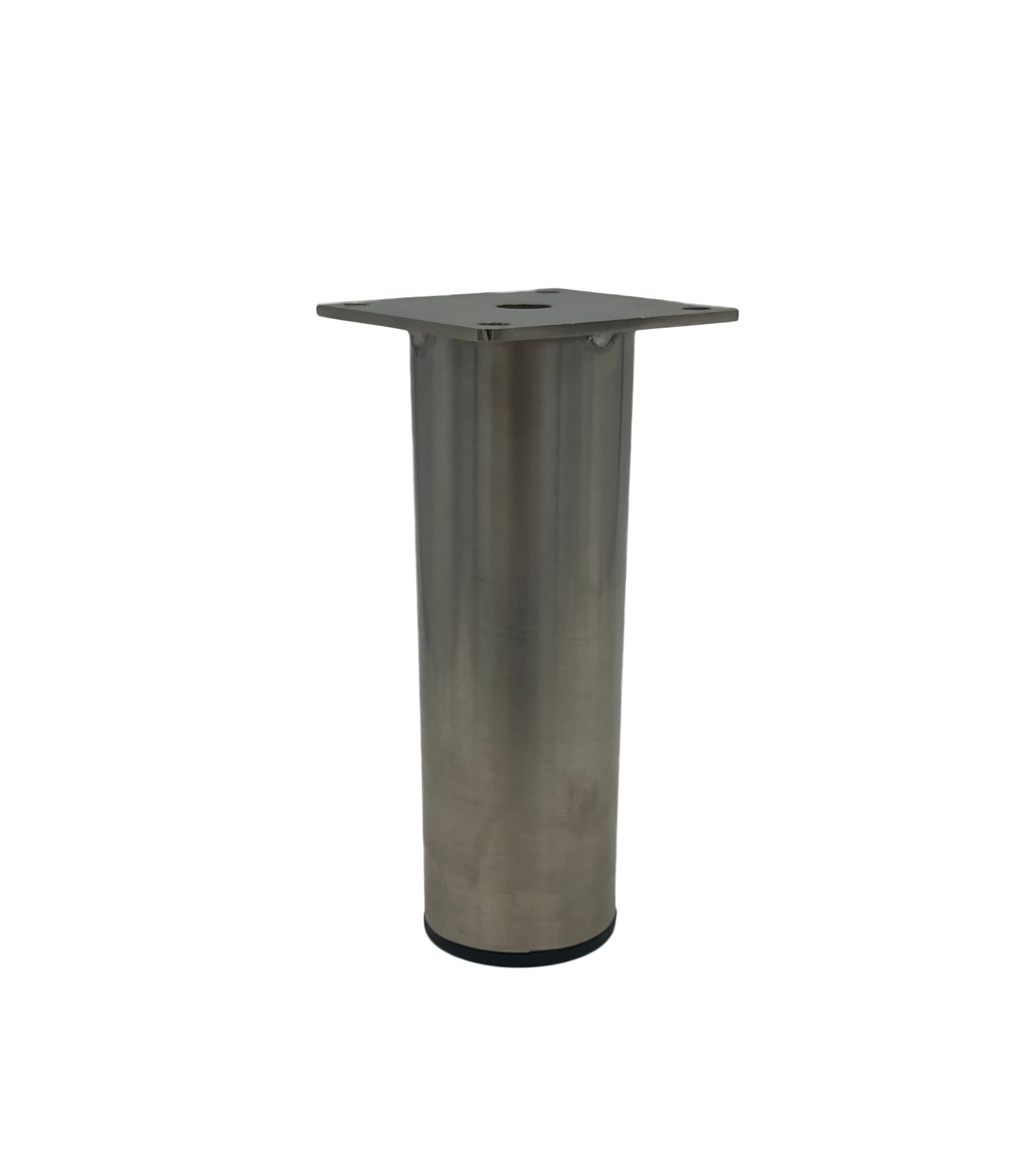 BingLTD - 6” Nickel Cylindrical Metal Sofa Legs - Set of 4 (ML-26-N)