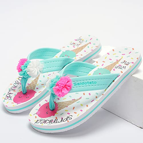 Saidoteto Boys Girls Flip Flops Child Summer Slip-on Thong Sandals Beach Pool Water Shoes(Little/Big Kid)4