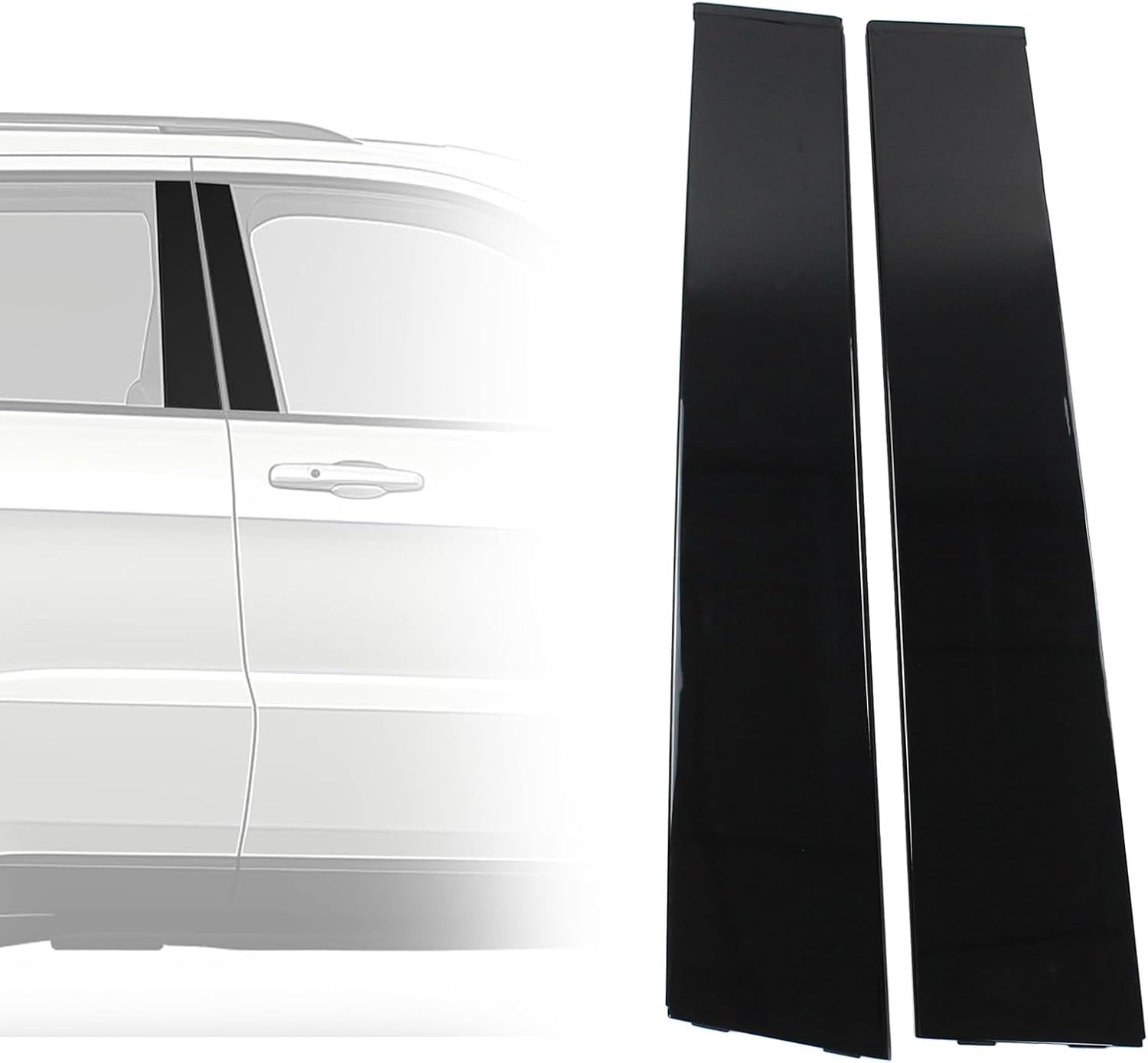 Front and Rear Passenger Side B Pillar Molding Trim Cover Applique for Jeep Grand Cherokee 2011-2021, Grand Cherokee WK 2022