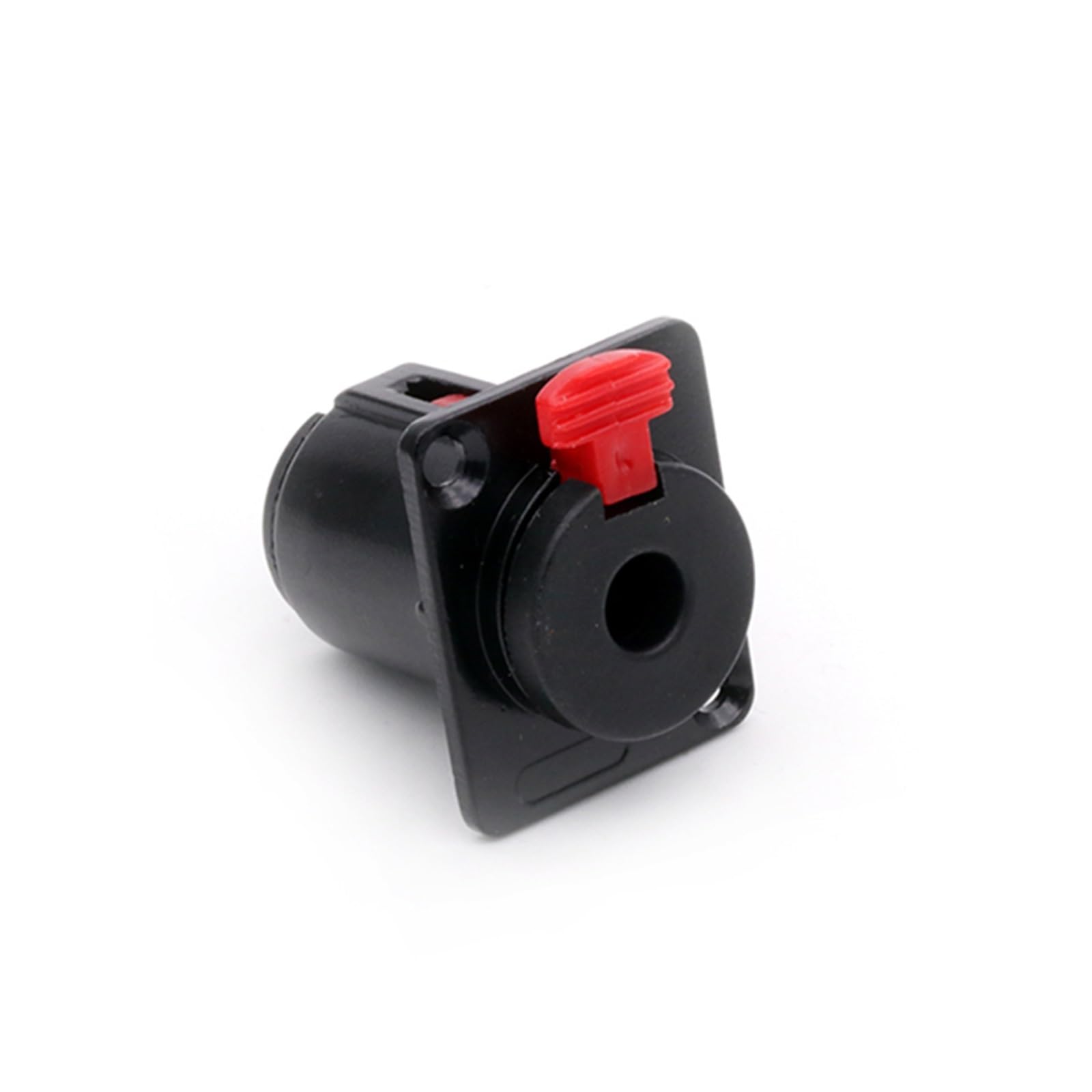4 szt./partia 6,35 mm Jack 1/4 cala Stereo TRS żeńskie gniazdo jack 2-otworowe mocowanie panelowe mikrofon audio mikrofon mikrofon zacisk kabla mikrofonowego obudowa (czarny x 4)
