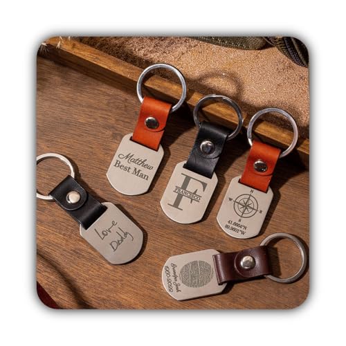 Porte-clés personnalisé empreinte digitale pour chien et gravure texte manuscrit