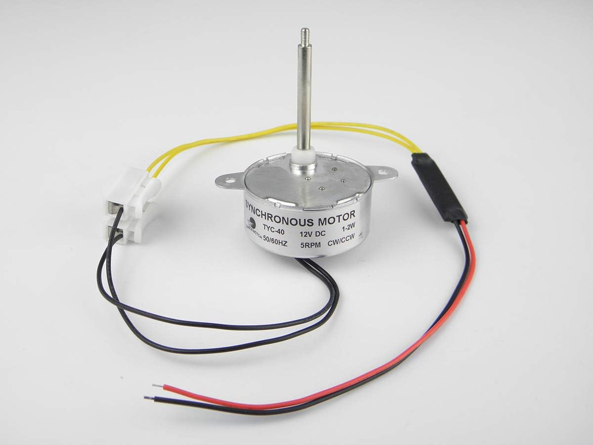 CHANCS TYC40 DC Synchronous Electric Motor 12V 5RPM Shaft 4.6cm Small Gear Motor (3PCS)