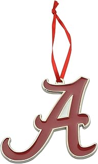Alabama Crimson Tide Script A Metal Christmas Ornament
