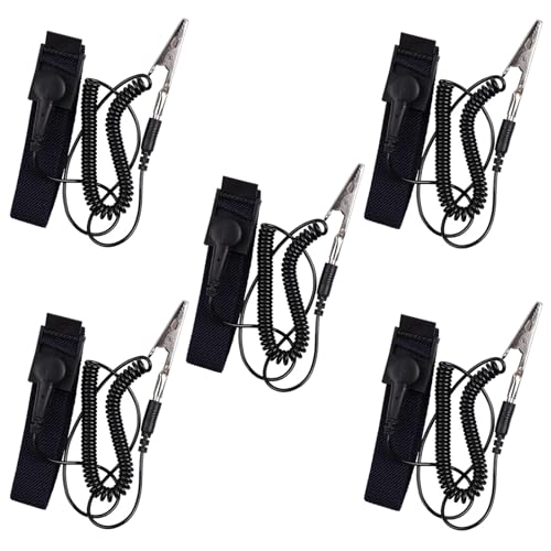 GTIWUNG 5 Piezas Pulseras Antiestaticas, Munequera Antiestatica, Anti Estática...