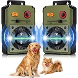 Rechargeable Ultrasonic Dog Control Devices, Anti Barking Device for Dogs 33FT Silencer Sonic Barking Deterrent for Indoor/Outdoor, Auto Bark Deterrent Devices with 3 Modes Safe for Dog & People