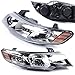 Halogen Headlight Assembly for Kia Forte EX LX SX/Forte Koup EX SX 2010-2013,Pair Front Left Driver Side & Right Passenger Side Head Light Direct Replacement,Clear Lens+Amber Reflector Headlamp