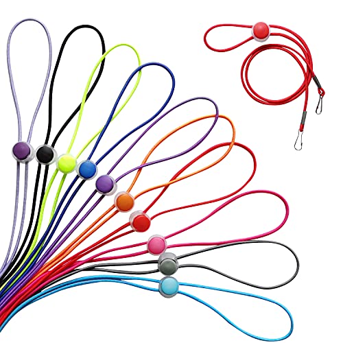 LOKFAR 10 Pack Adult Kids Mask Lanyards, Adjustable Length Mask Lanyards Strap for Kids Women Men, Mask Extender Lanyard Mask Holder Hanger Chain, Comfortable and Rest Around The Neck (10 Multicolor)