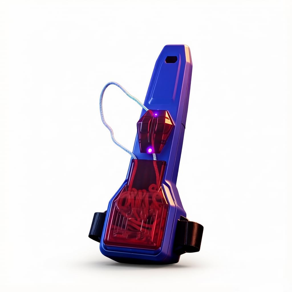 Satiskid Web Slinger Electric String Rope Launcher Toy, Automatic Retractable Glow in The Dark Launcher for Kids Adult Outdoor Indoor Play