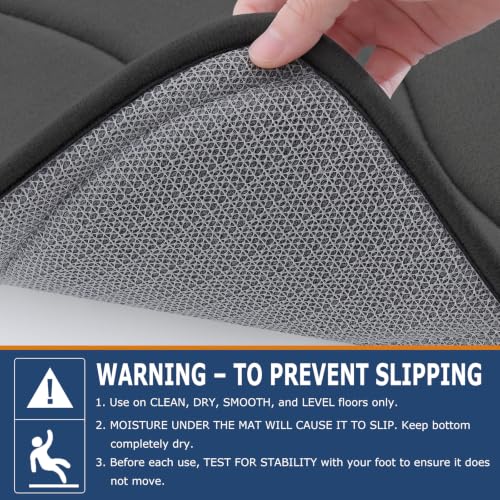 Image of Smiry Memory Foam Bath Mat 32x20, Extra Soft and Absorbent Bathroom Mats