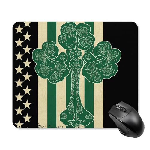 Tapis de souris carré caoutchouc antidérapant motif Irlande