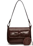 Crossbody Bag for Women, Camera Bag Genuine Leather Purse with Wide Guitar Strap Crossbody Trendy Design