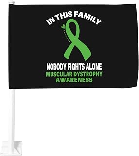 Muscular Dystrophy Awareness Fight Ribbon Car Flag 12"x18" Double Sided Premium Window Clip Decoration For Car Trucks