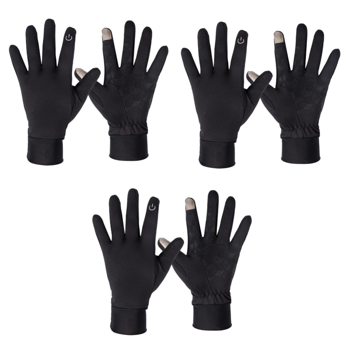 INOOMP 2Pcs Guanti Per Allenarsi Guanti Sci Ciclismo Invernali Schermo Touch Neve Accessori Touch Screen Nero Donna Tavola Sci