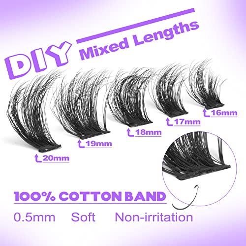 Lash Clusters Fluffy 16-20Mm Individual Lashes Dramatic False Eyelashes Cluster 70 Pcs Wispy Natural Looking Diy Fake Lashes Pack By Mavphnee #TOP1