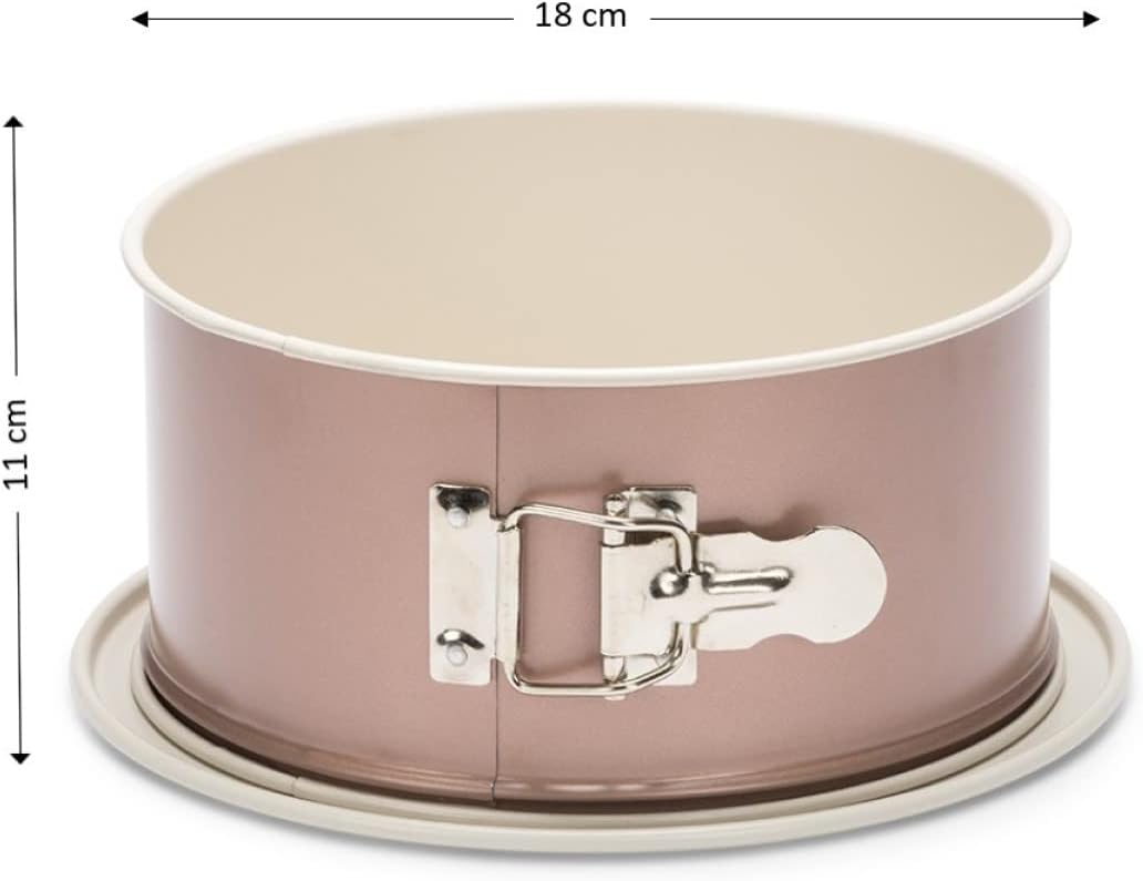 Patisse Ceramic Series Deep Round Springform Pan with double non-stick ceramic coating, 7-1/8" and 3-1/4", White/Copper