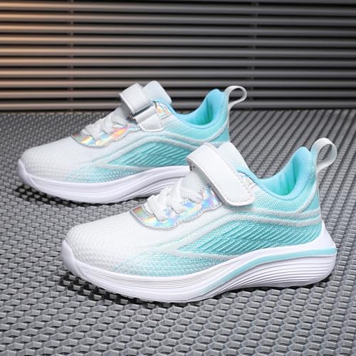 Boys Girls Sneakers Non-Slip Lace Up Adjustable Strappy Running Shoes Lightweight Breathable Athletic Tennis Shoes2