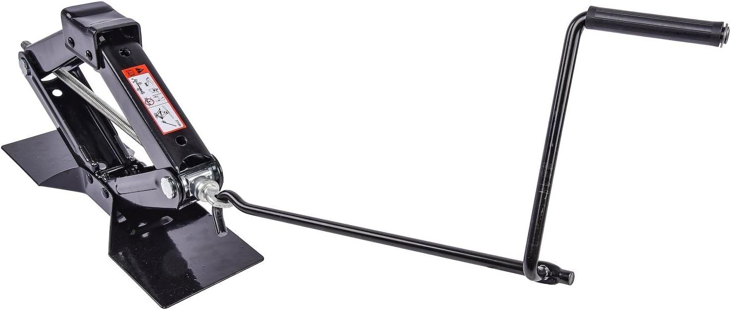 JEGS Scissor Jack | 1-1/2 Ton Capacity | 3,000 lb. Load Capacity | 4 in. to 15 in. Lift Range | Oversize Base for Extra Stability & Support | Precision Threaded Shaft Black Steel Construction