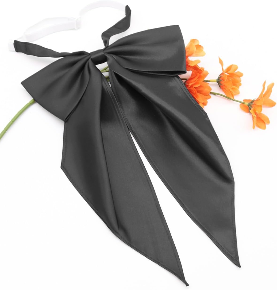 Satin Bow Ties for Women Men, Adjustable Big Womens Bowtie Pre-tied Large Bowties Cosplay Party Date Casual - Image 4